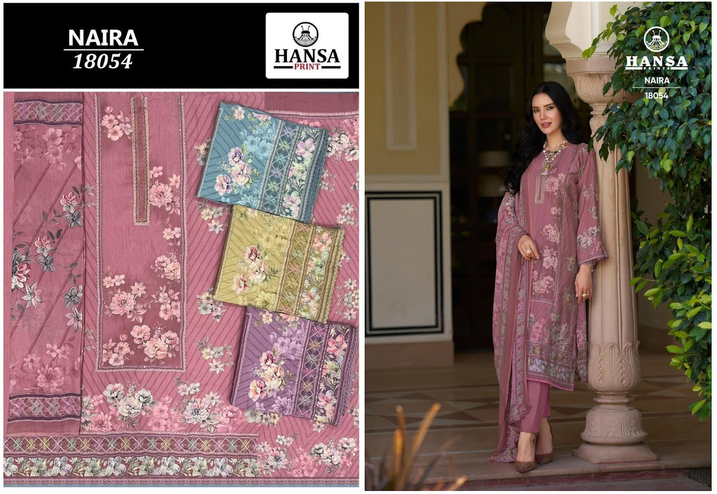 Naira 18054 Hansa Prints Muslin Pant Style Suits Manufacturer