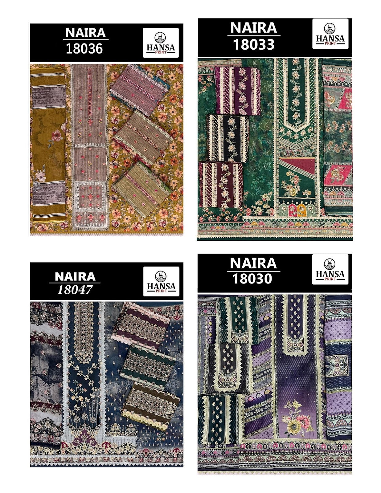 Naira 26 Hansa Prints Muslin Salwar Suits Supplier Gujarat