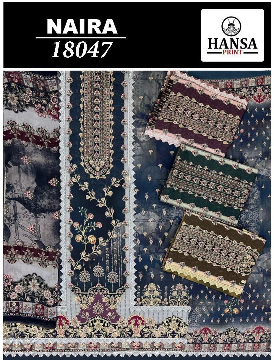 Naira 26 Hansa Prints Muslin Salwar Suits Supplier Gujarat