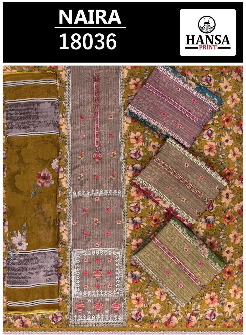 Naira 26 Hansa Prints Muslin Salwar Suits Supplier Gujarat