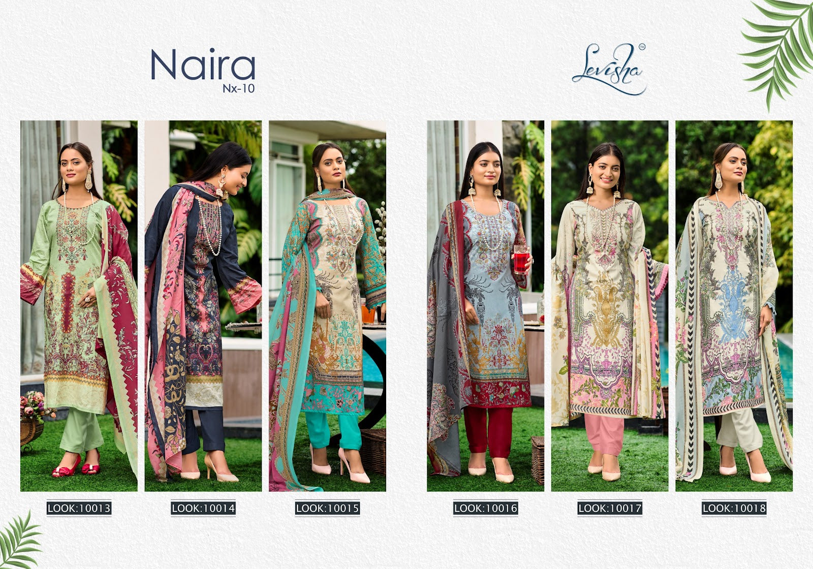 Naira Nx Vol 10 Levisha Cambric Cotton Karachi Salwar Suits Wholesaler