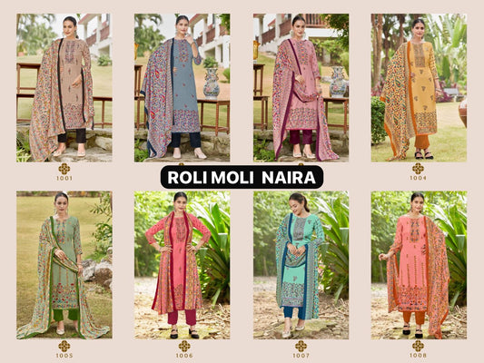 Naira Roli Moli Karachi Pashmina Salwar Suits Wholesale Rate