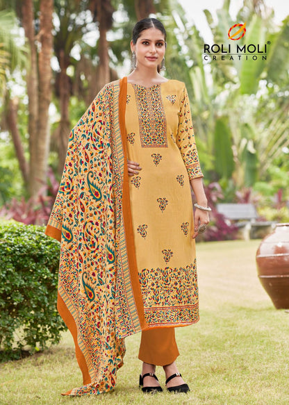 Naira Roli Moli Karachi Pashmina Salwar Suits Wholesale Rate