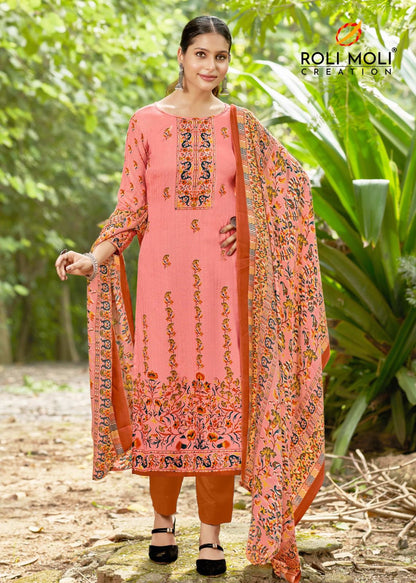 Naira Roli Moli Karachi Pashmina Salwar Suits Wholesale Rate