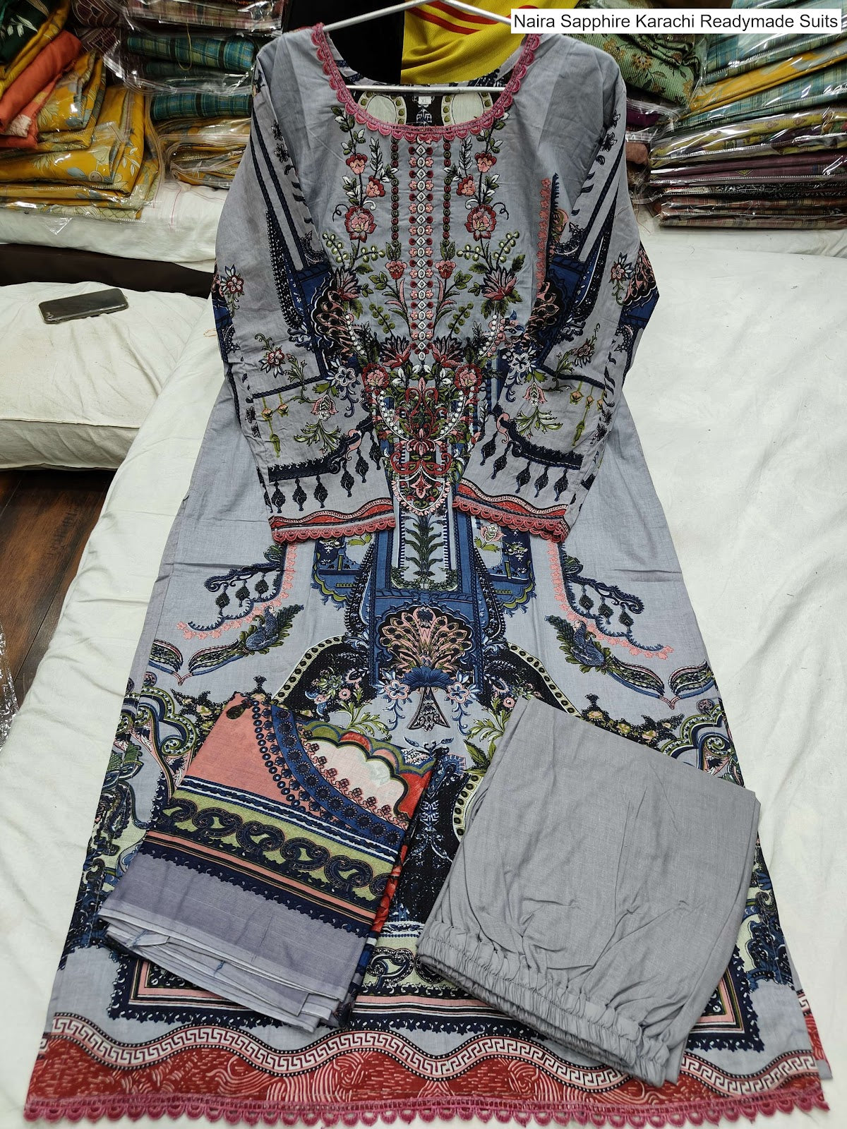 Naira Sapphire Cotton Karachi Readymade Suits Wholesale Rate