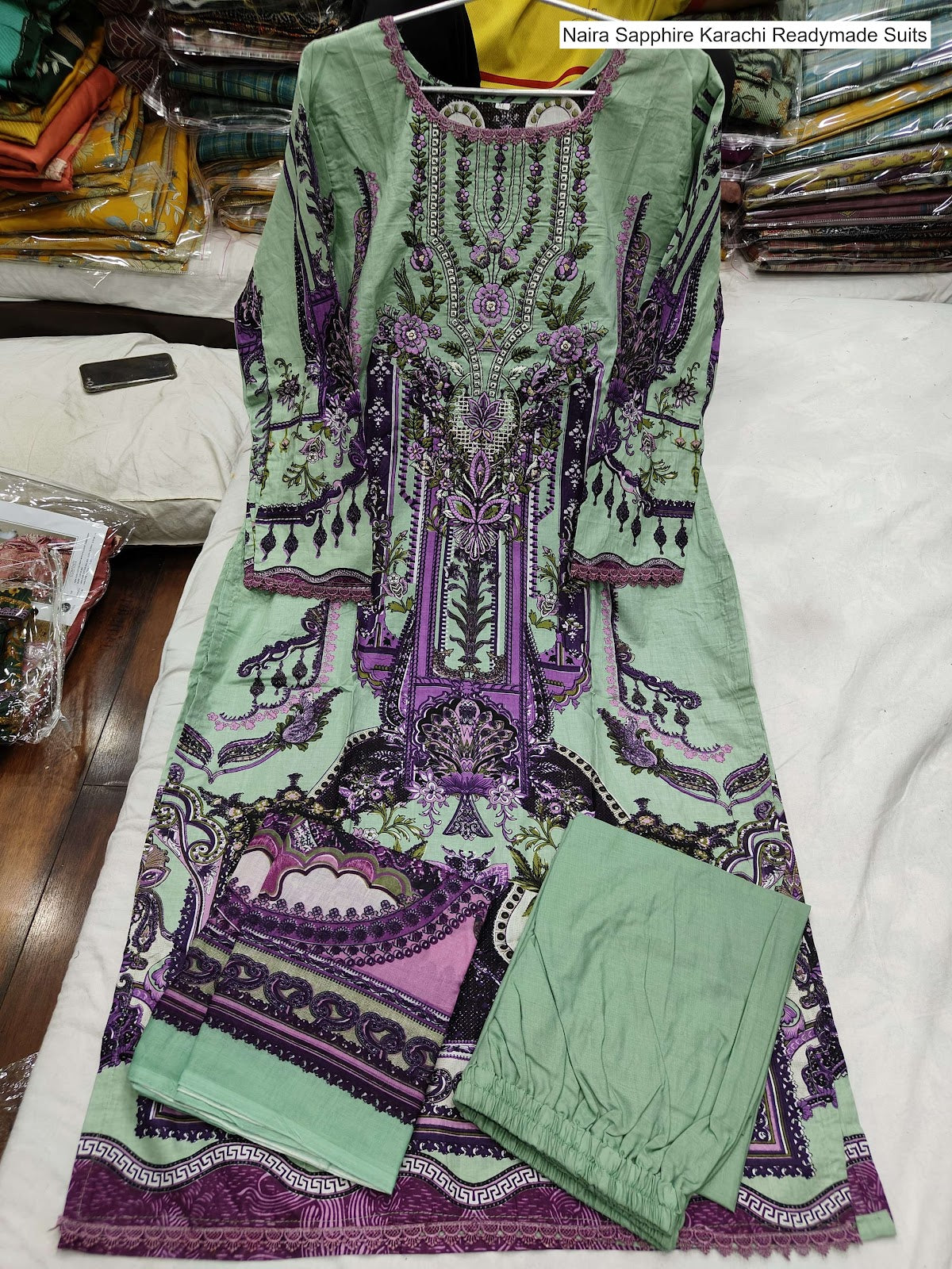 Naira Sapphire Cotton Karachi Readymade Suits Wholesale Rate