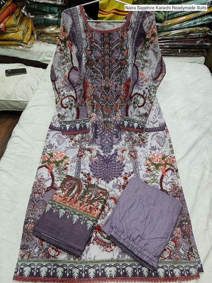 Naira Sapphire Cotton Karachi Readymade Suits Wholesale Rate