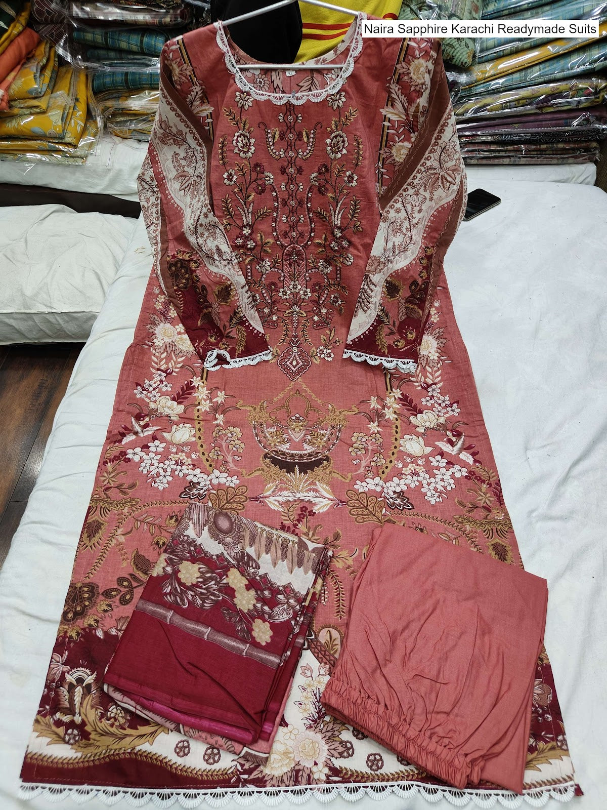 Naira Sapphire Cotton Karachi Readymade Suits Wholesale Rate