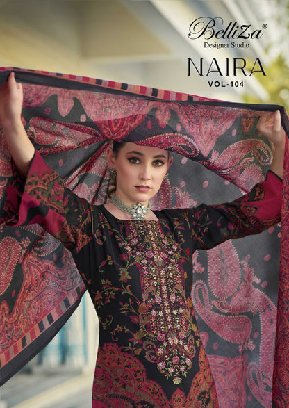 Naira Vol-104 Belliza Designer Studio Pure Cotton Karachi Readymade Suits Manufacturer Ahmedabad
