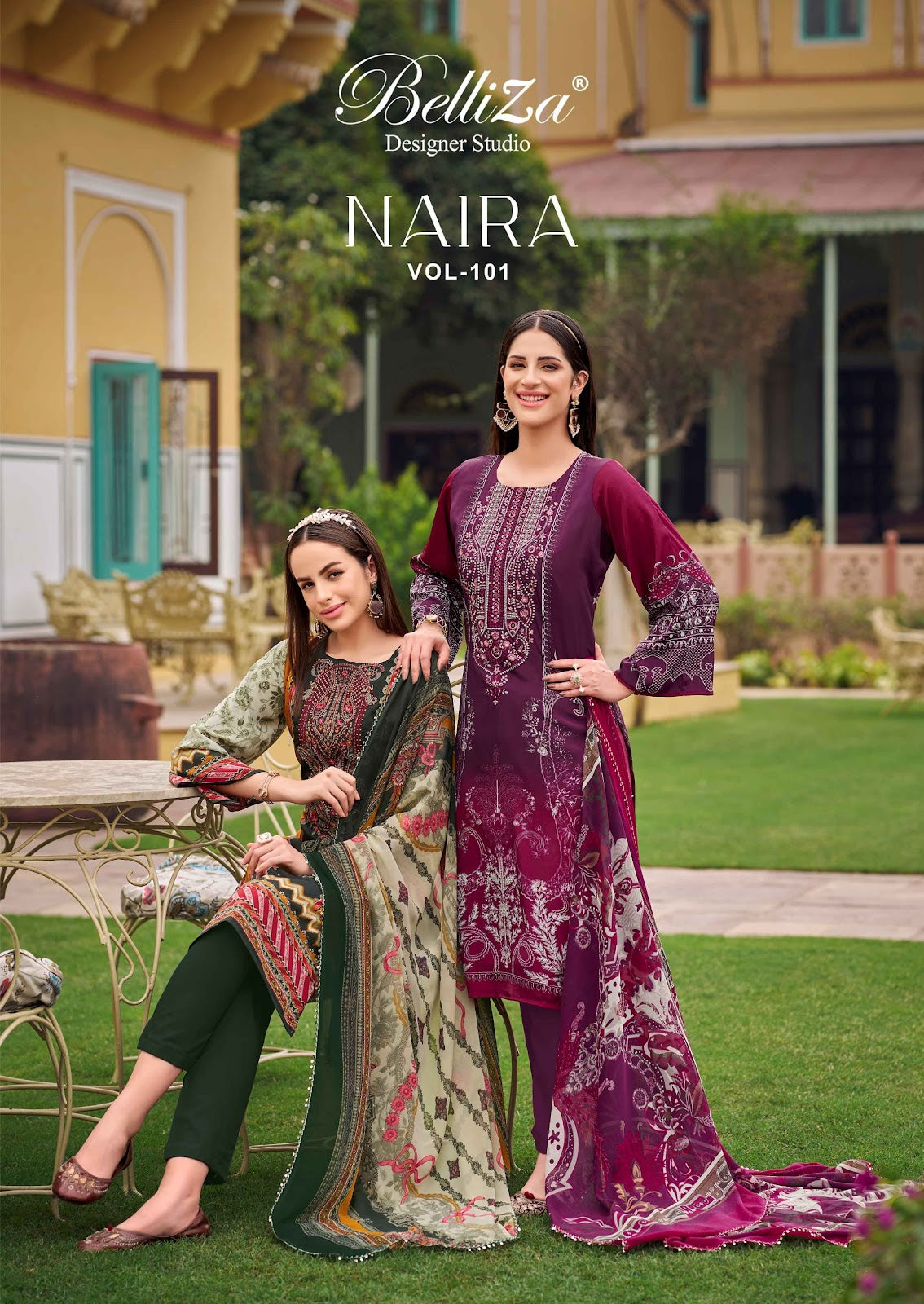 Naira Vol 101 Belliza Designer Studio Cotton Karachi Salwar Suits Exporter