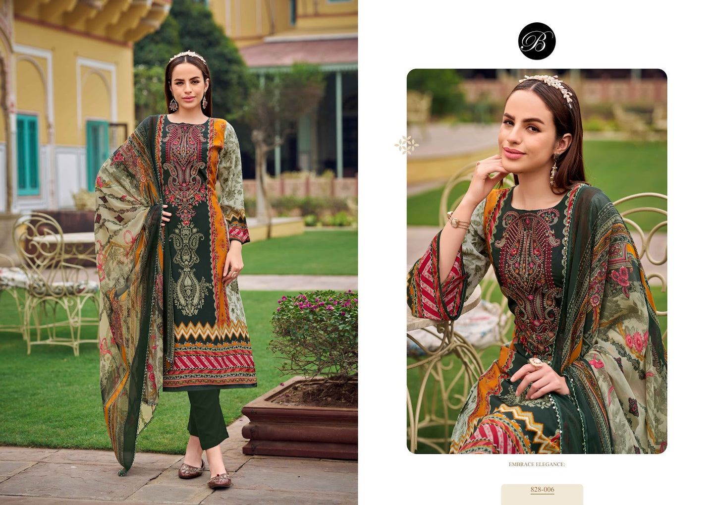 Naira Vol 101 Belliza Designer Studio Cotton Karachi Salwar Suits Exporter