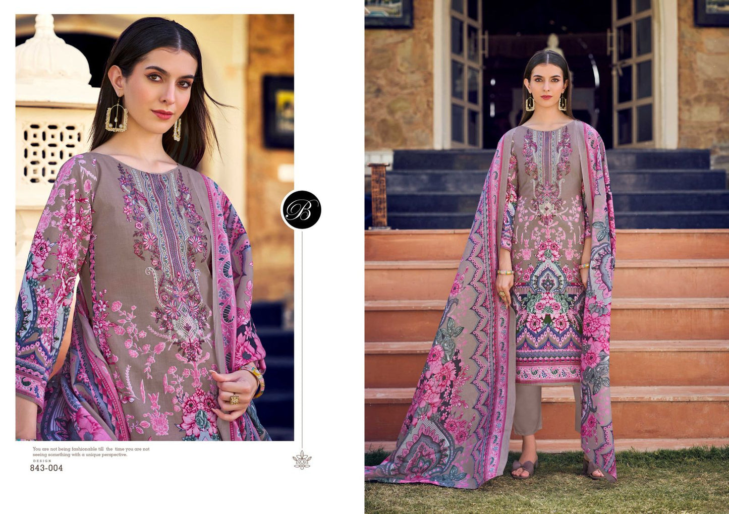 Naira Vol 105 Belliza Designer Studio Pure Cotton Karachi Salwar Suits Wholesaler India