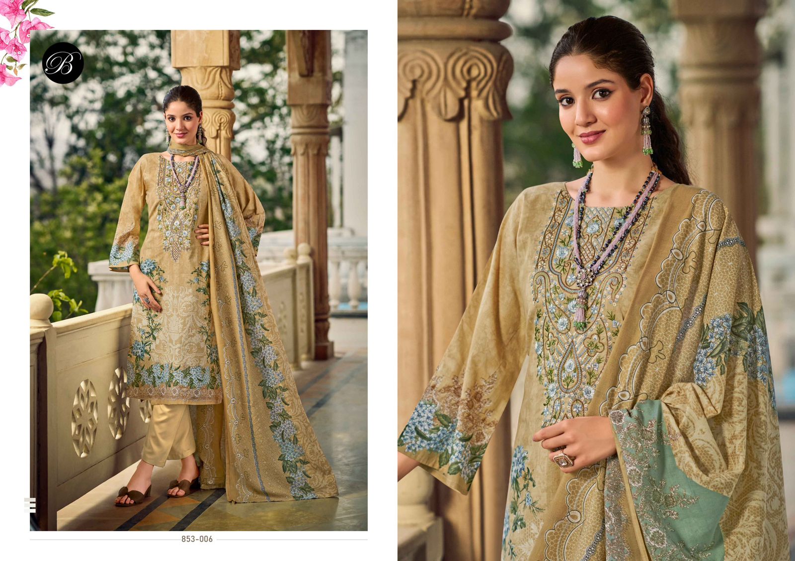 Naira Vol 107 Belliza Designer Studio Cotton Karachi Readymade Suits Manufacturer Ahmedabad
