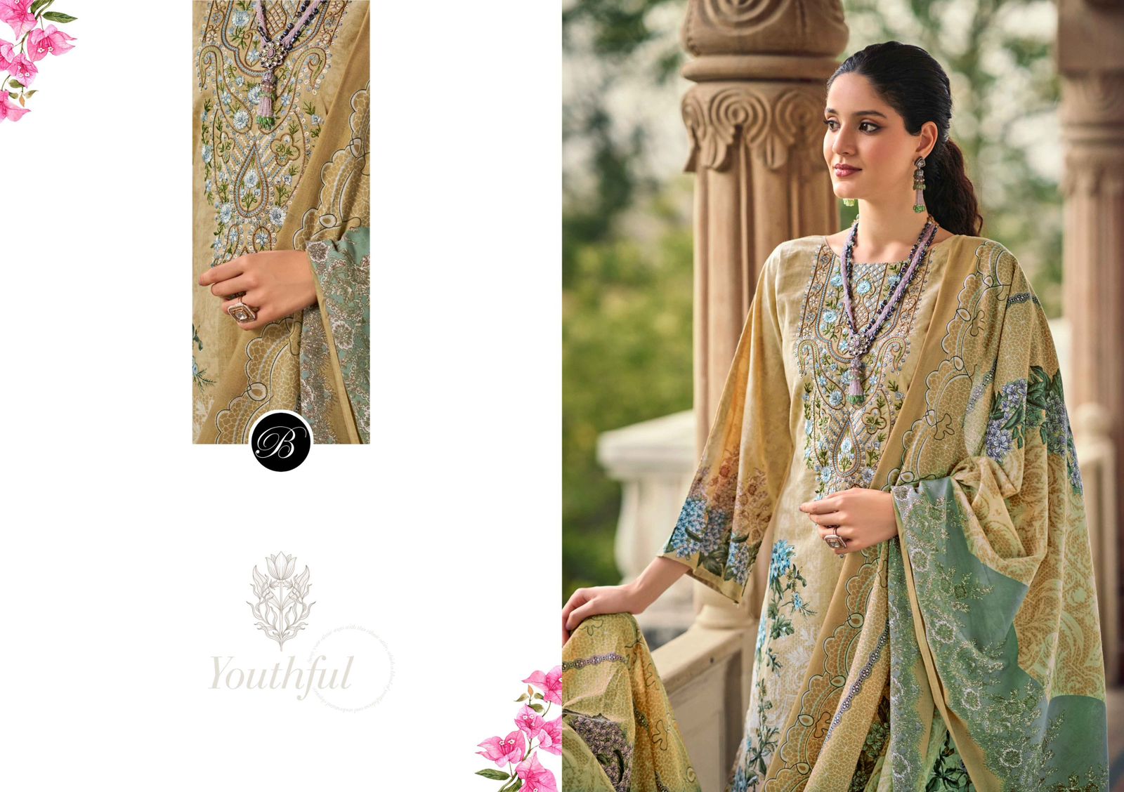 Naira Vol 107 Belliza Designer Studio Cotton Karachi Readymade Suits Manufacturer Ahmedabad