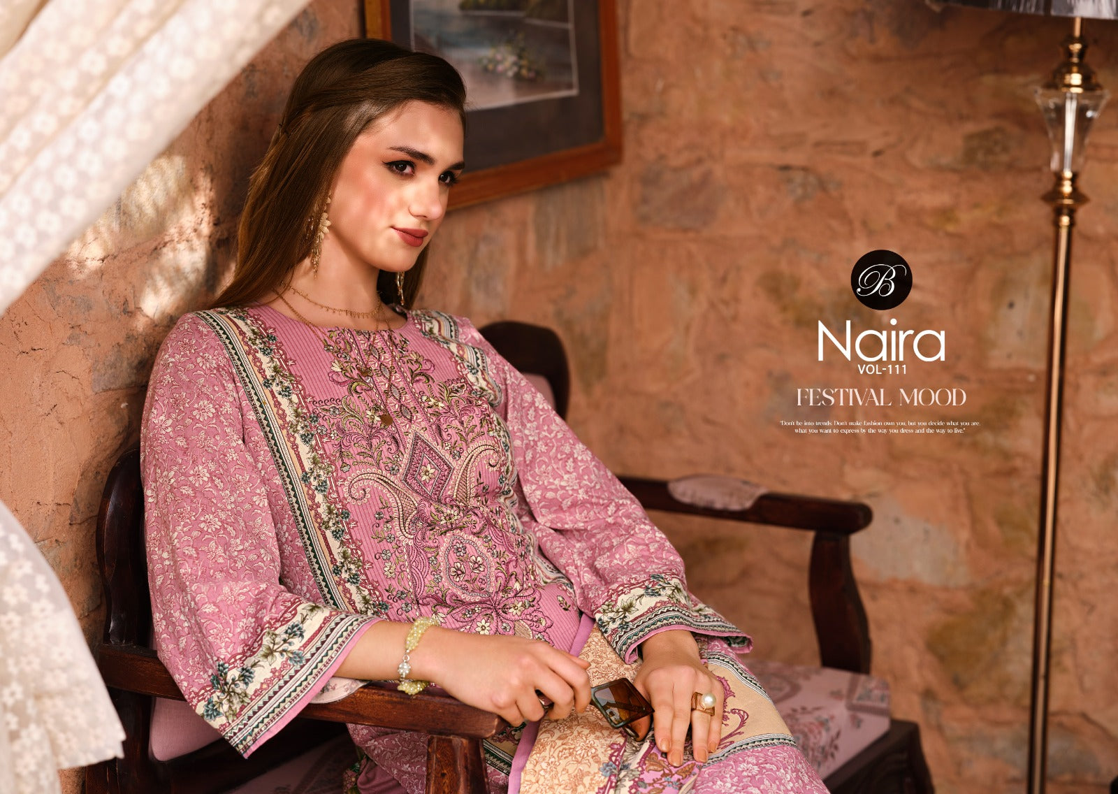 Naira Vol 111 Belliza Designer Studio Cotton Karachi Salwar Suits Wholesaler Gujarat