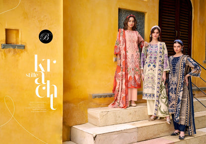 Naira Vol 121 Belliza Designer Studio Cotton Karachi Salwar Suits Exporter Ahmedabad