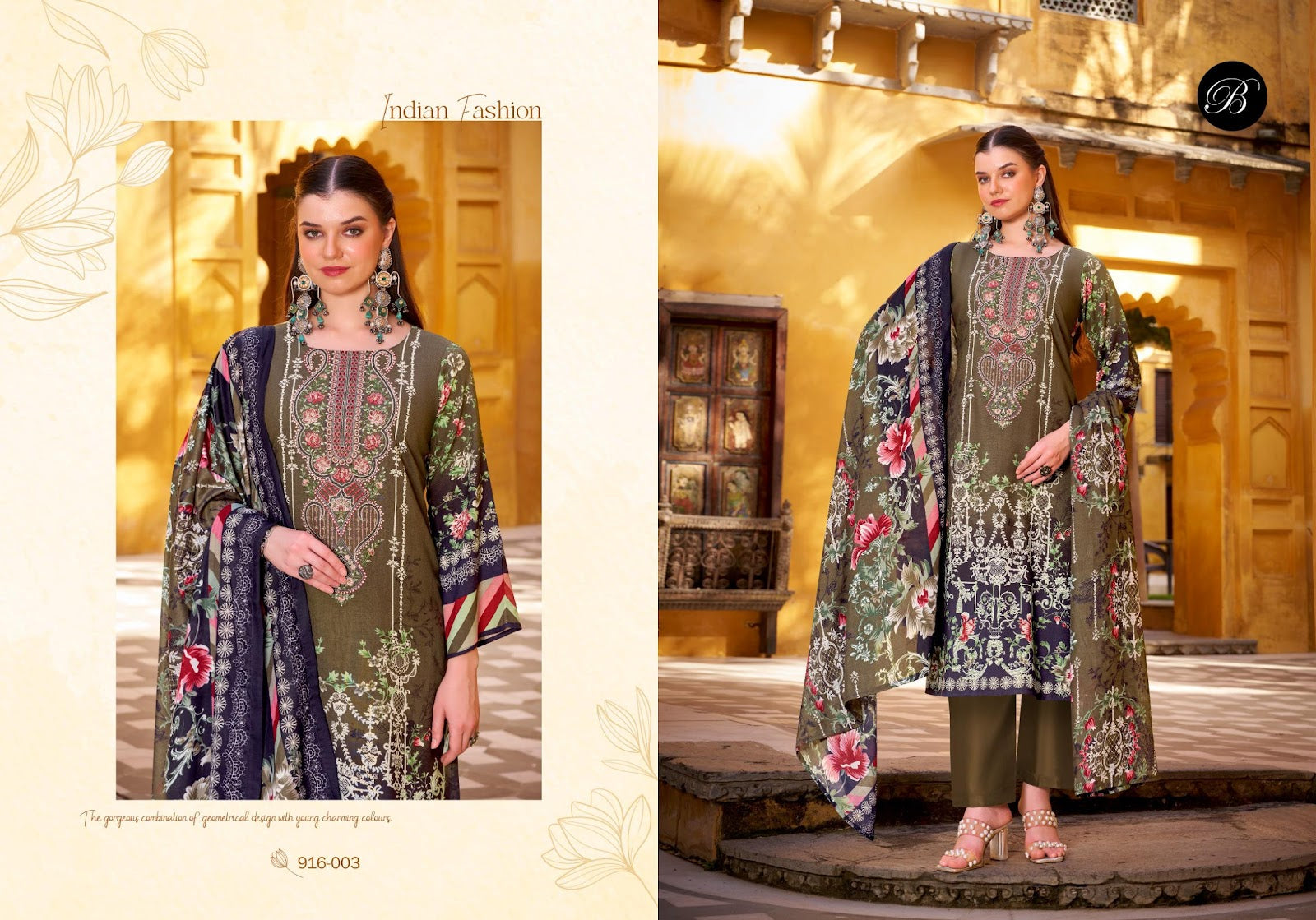 Naira Vol 123 Belliza Designer Studio Pure Cotton Karachi Salwar Suits Wholesale Price