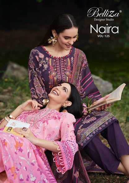 Naira Vol 125 Belliza Designer Studio Cotton Karachi Salwar Suits Manufacturer Gujarat