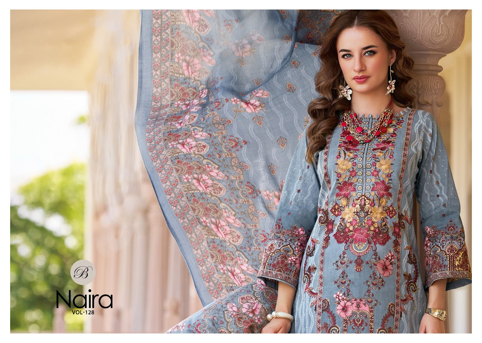 Naira Vol 128 Belliza Designer Studio Cotton Karachi Salwar Suits Manufacturer Gujarat