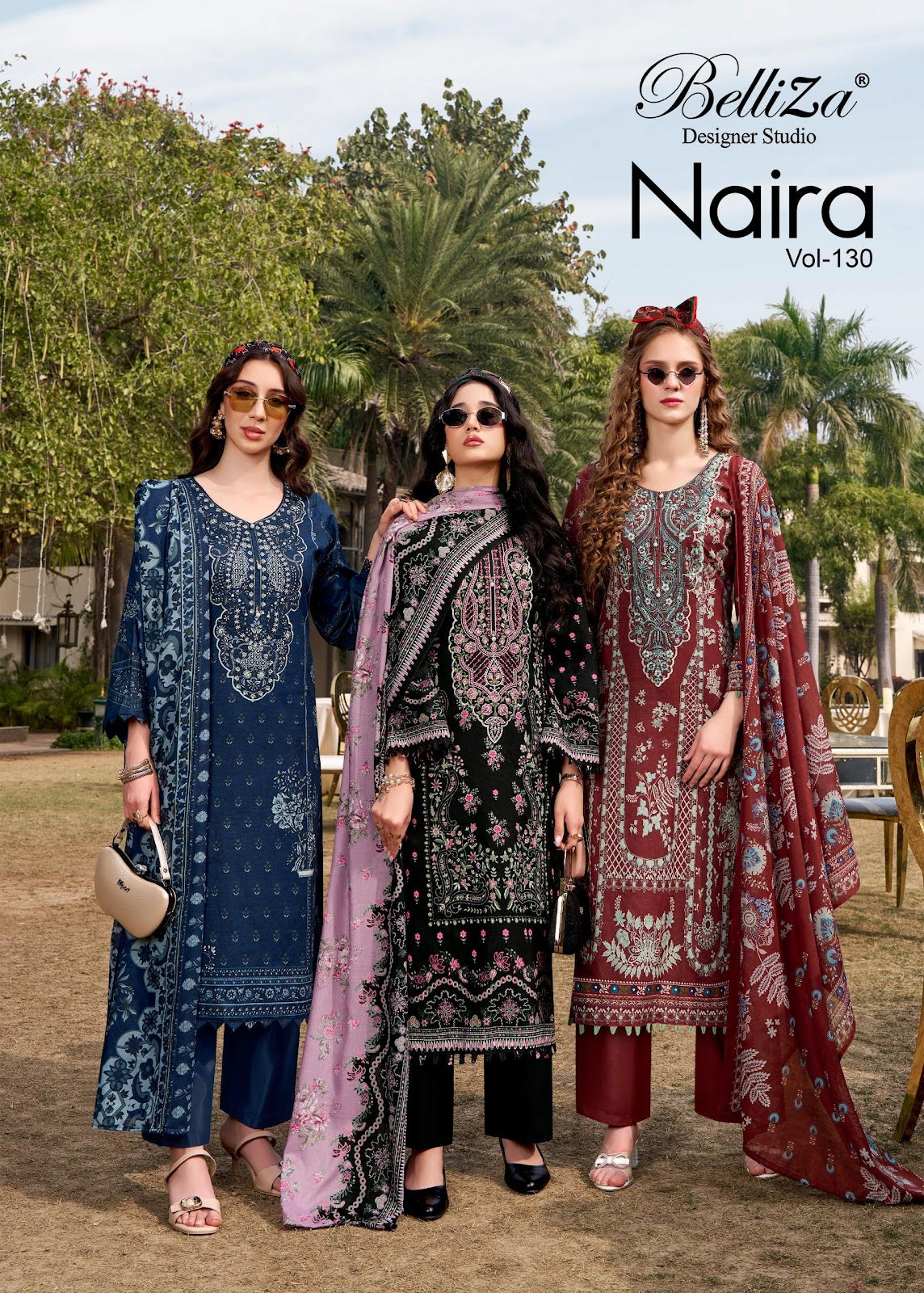 Naira Vol 130 Belliza Designer Studio Cotton Karachi Salwar Suits Wholesaler India