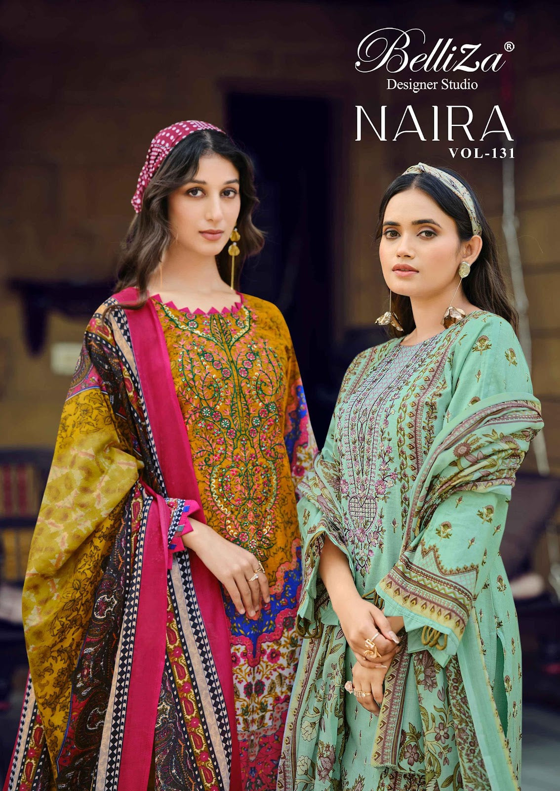 Naira Vol 131 Belliza Designer Studio Pure Cotton Karachi Salwar Suits Wholesaler