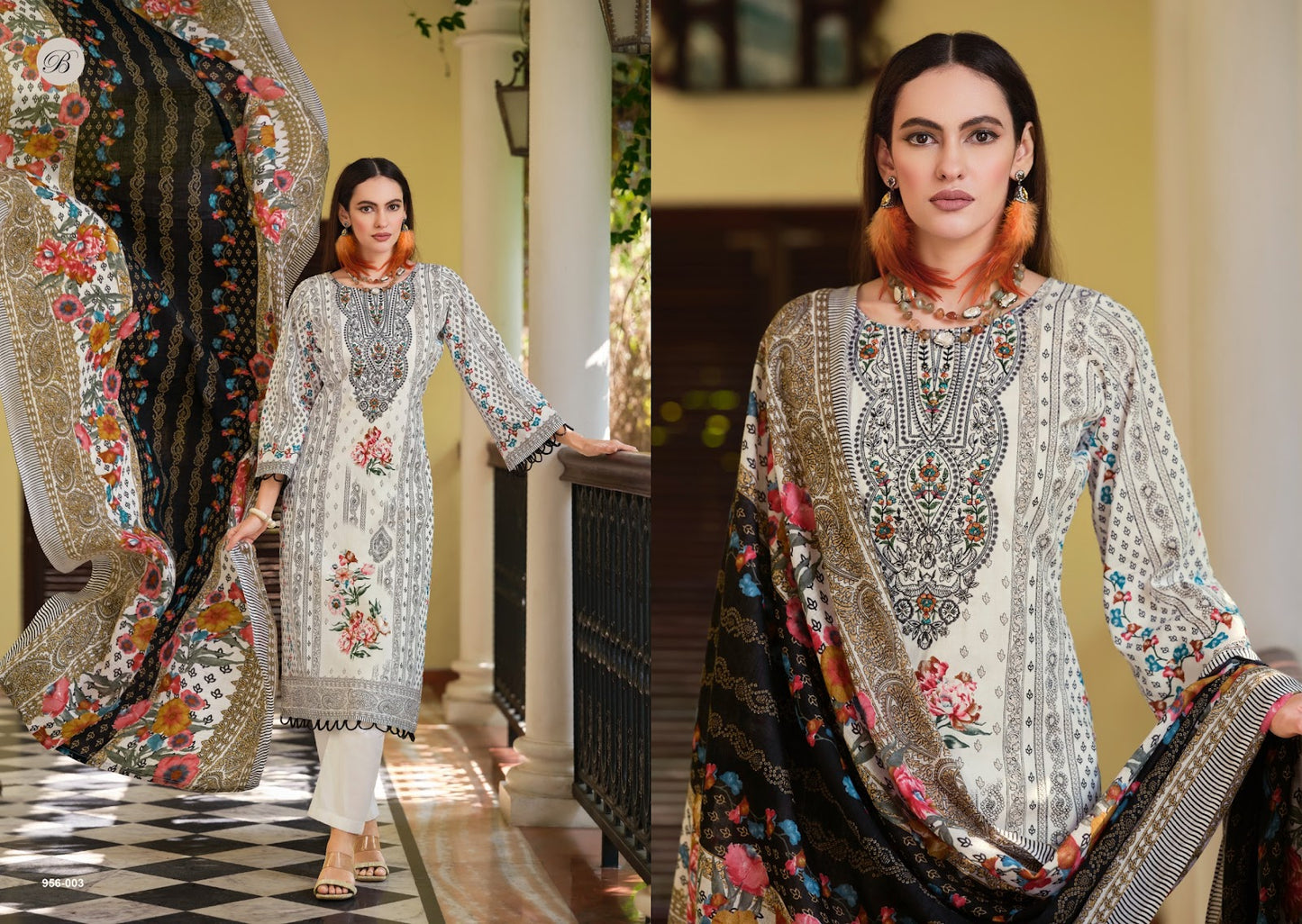 Naira Vol 133 Belliza Designer Studio Cotton Karachi Salwar Suits Wholesaler Ahmedabad