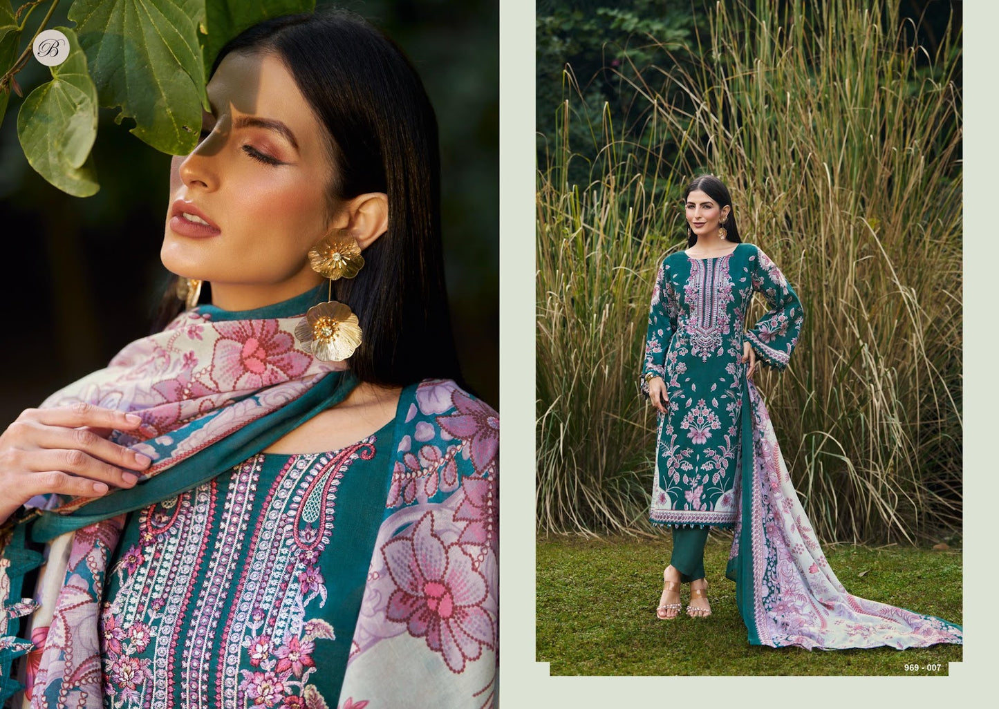 Naira Vol 138 Belliza Designer Studio Pure Cotton Karachi Salwar Suits Wholesale Rate