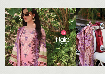Naira Vol 141 Belliza Designer Studio Cotton Karachi Salwar Suits Manufacturer India
