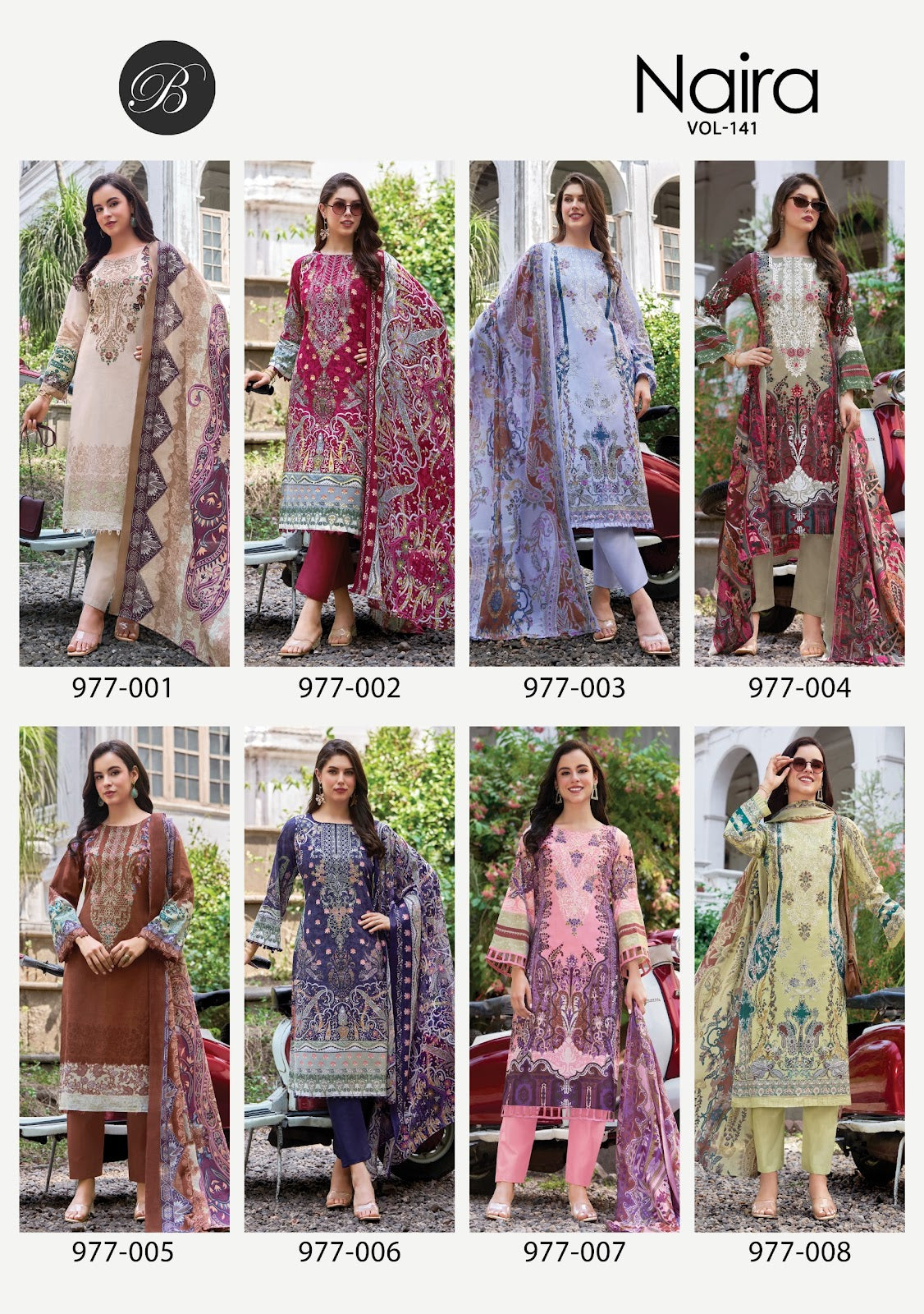 Naira Vol 141 Belliza Designer Studio Cotton Karachi Salwar Suits Manufacturer India