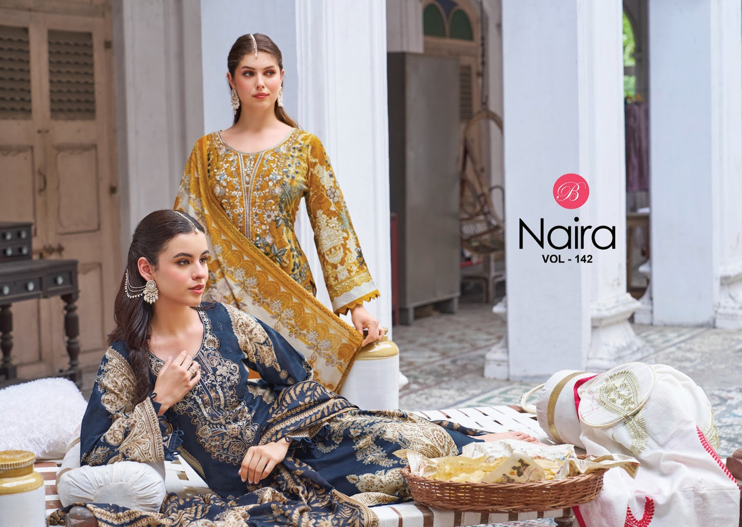 Naira Vol 142 Belliza Designer Studio Cotton Karachi Salwar Suits Manufacturer India