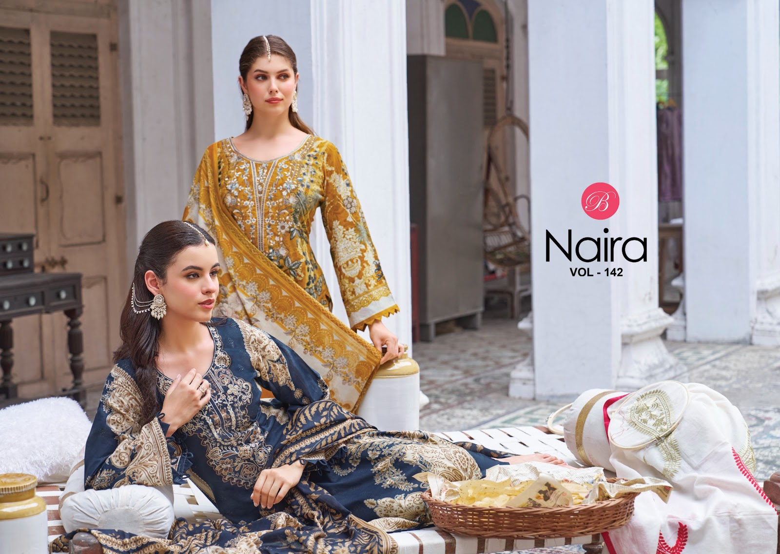 Naira Vol 142 Belliza Designer Studio Cotton Karachi Salwar Suits Manufacturer India