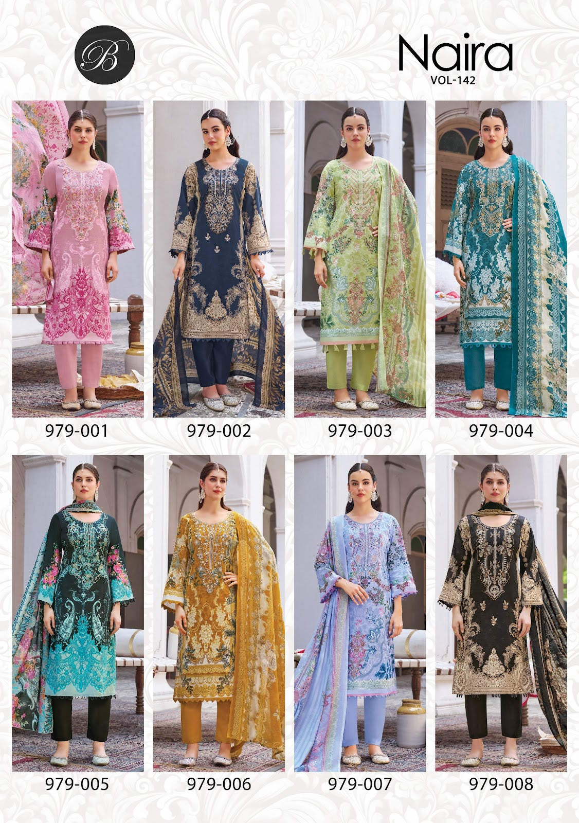 Naira Vol 142 Belliza Designer Studio Cotton Karachi Salwar Suits Manufacturer India