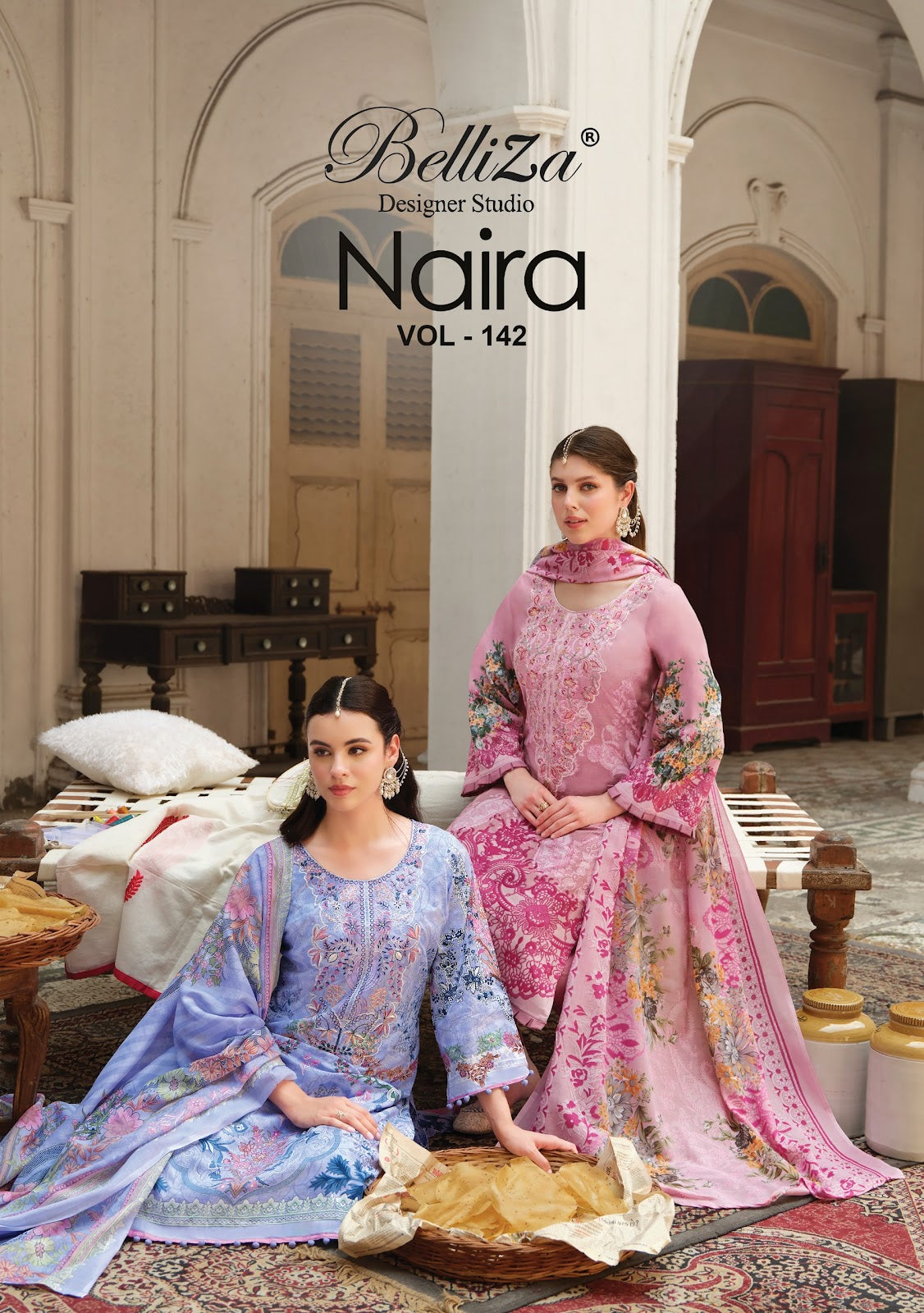 Naira Vol 142 Belliza Designer Studio Cotton Karachi Salwar Suits Manufacturer India