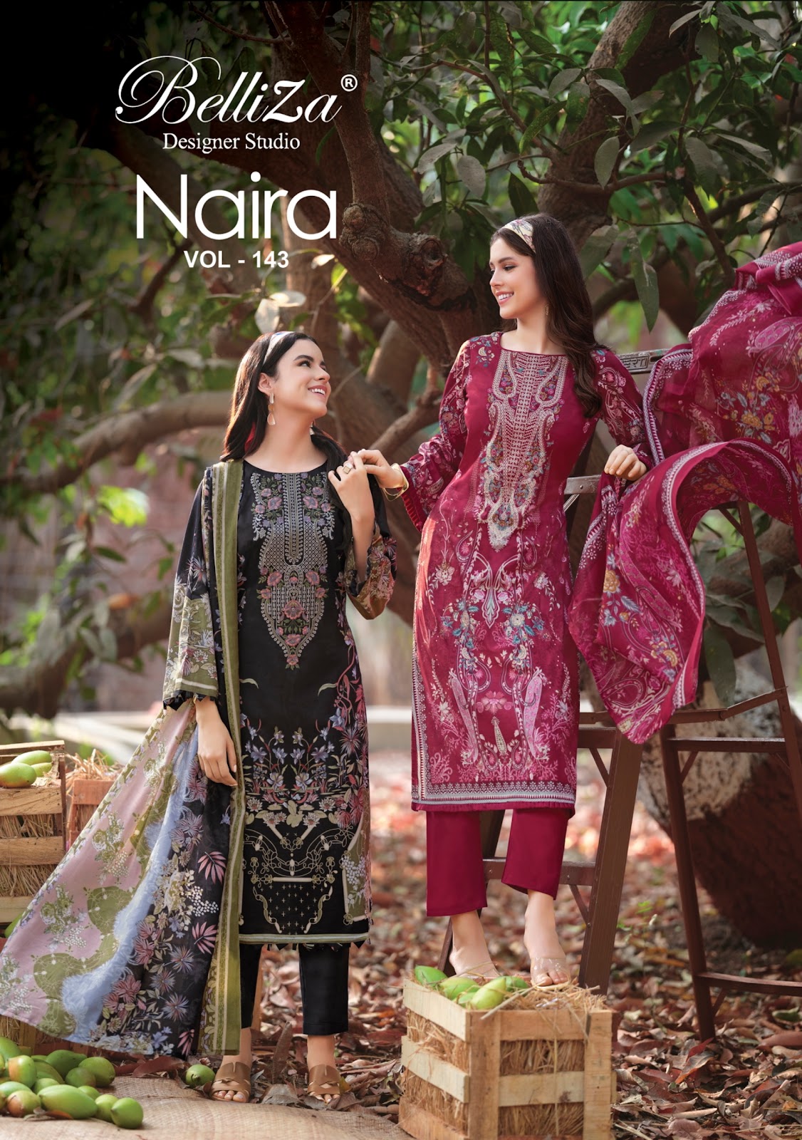 Naira Vol 143 Belliza Designer Studio Cotton Karachi Salwar Suits Wholesale Rate