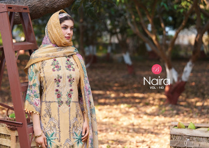 Naira Vol 143 Belliza Designer Studio Cotton Karachi Salwar Suits Wholesale Rate