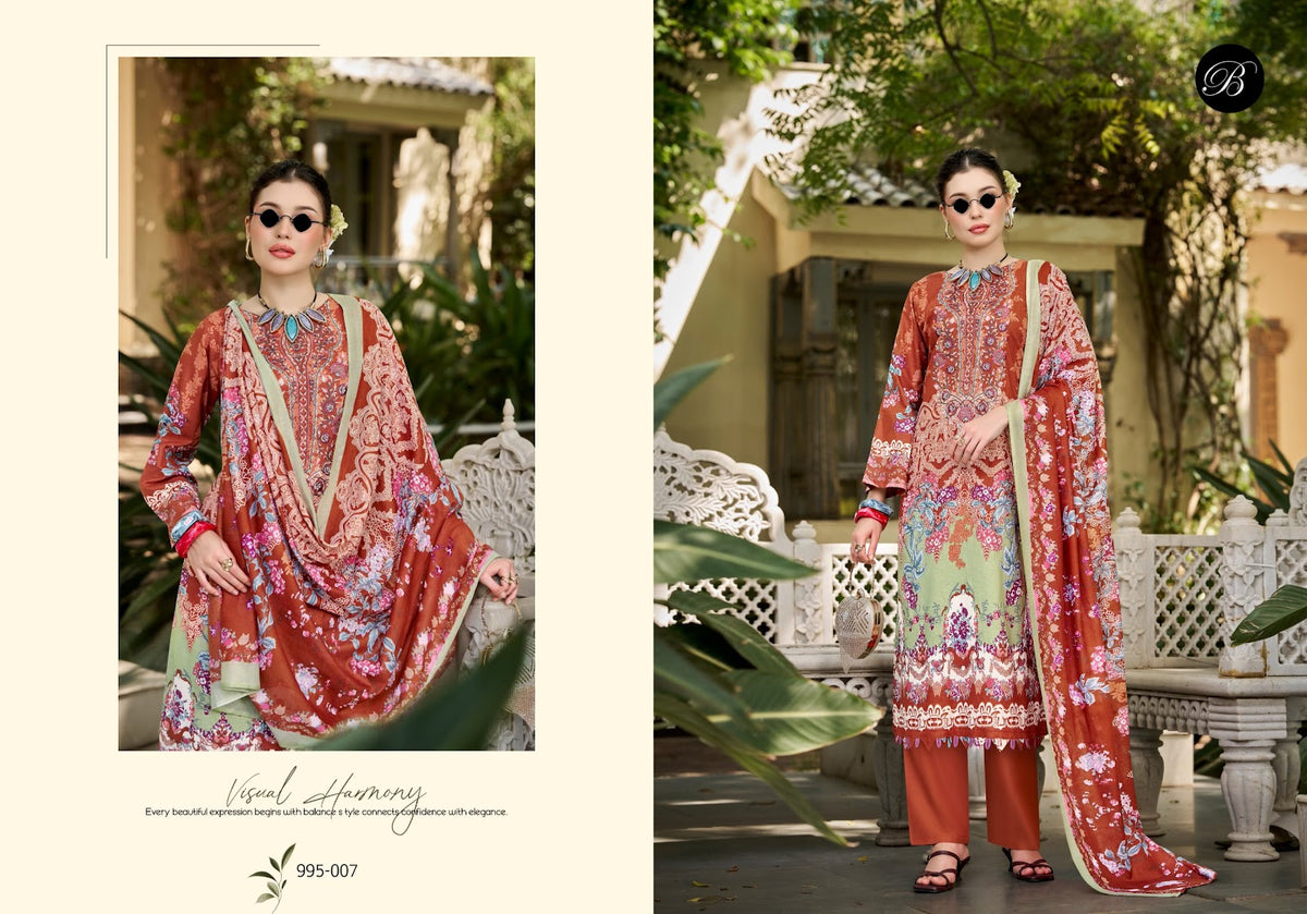 Naira Vol 153 Belliza Designer Studio Cotton Karachi Salwar Suits Exporter Ahmedabad