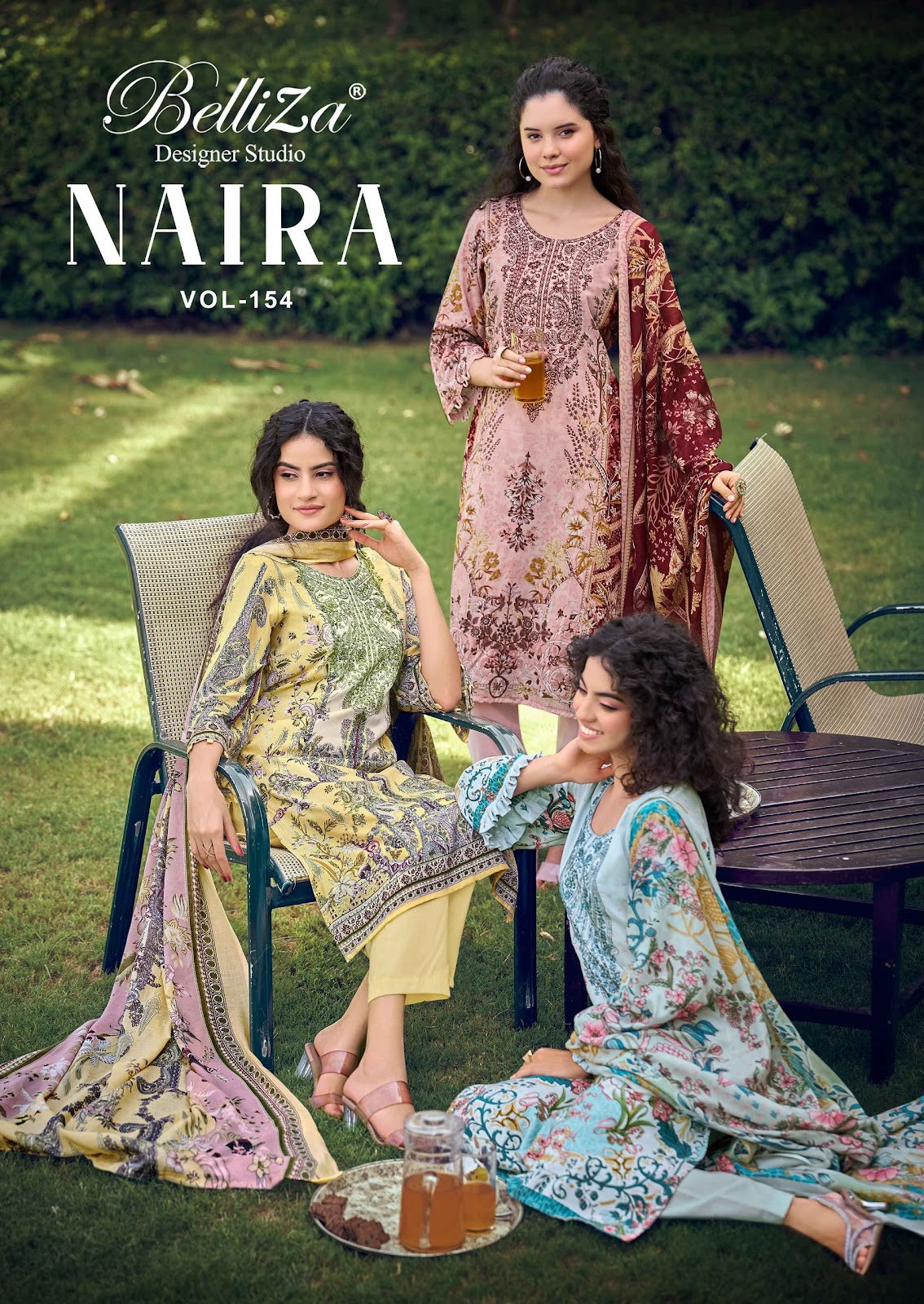 Naira Vol 154 Belliza Designer Studio Cotton Karachi Salwar Suits Supplier Ahmedabad