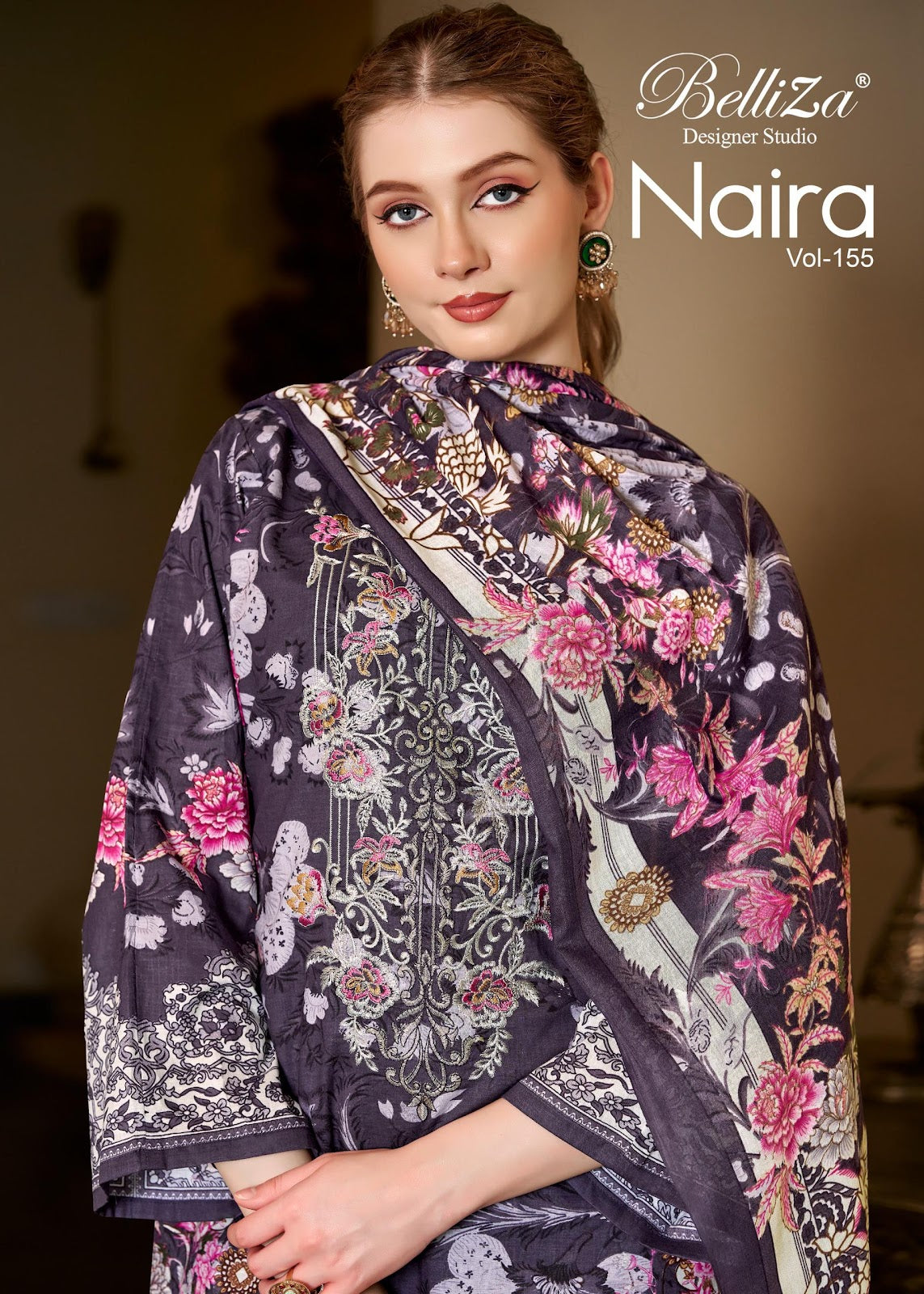 Naira Vol 155 Belliza Designer Studio Pure Cotton Karachi Salwar Suits Supplier