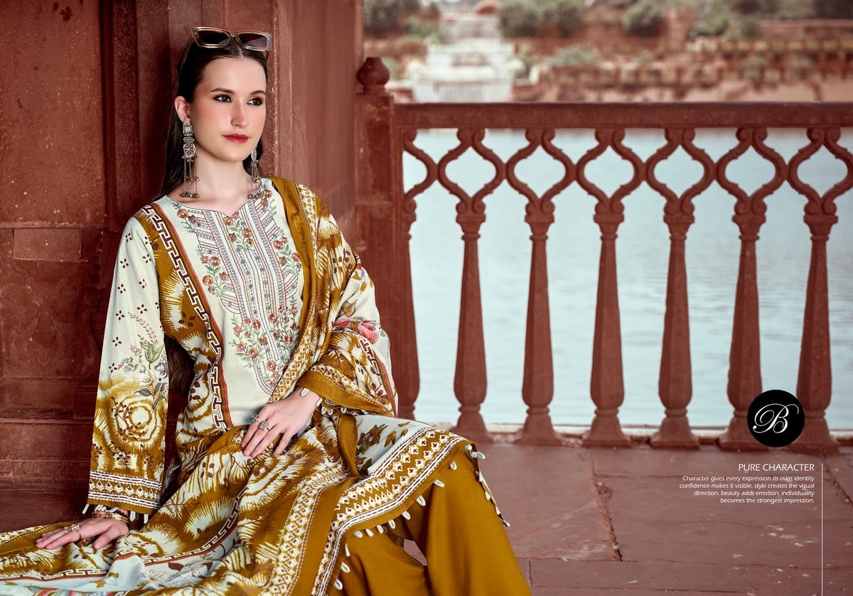 Naira Vol 158 Belliza Designer Studio Cotton Karachi Salwar Suits Wholesaler Gujarat