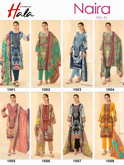 Naira Vol 1 Hala Cotton Karachi Salwar Suits Exporter