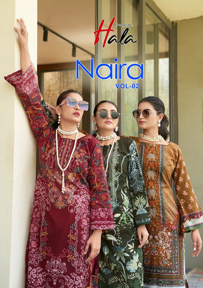 Naira Vol 2 Hala Cotton Karachi Salwar Suits Wholesaler