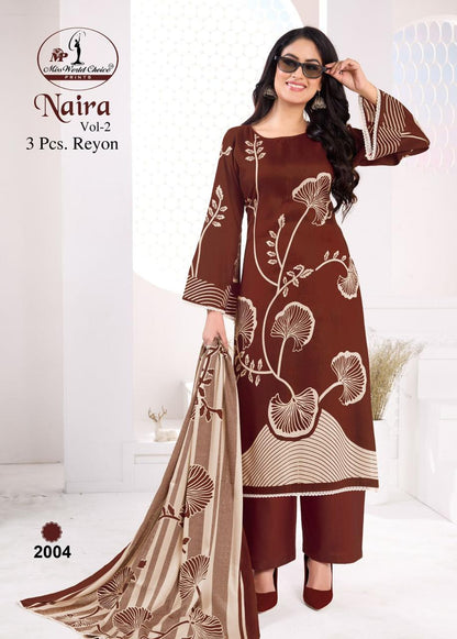 Naira Vol 2 Miss World Choice Rayon Pant Style Suits Exporter