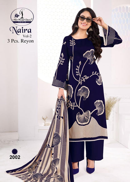 Naira Vol 2 Miss World Choice Rayon Pant Style Suits Exporter