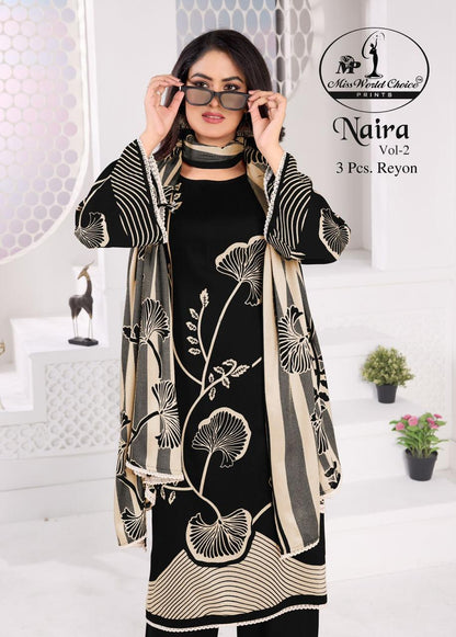 Naira Vol 2 Miss World Choice Rayon Pant Style Suits Exporter