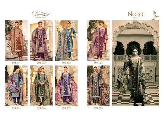 Naira Vol 41 Belliza Designer Studio Cotton Karachi Salwar Suits