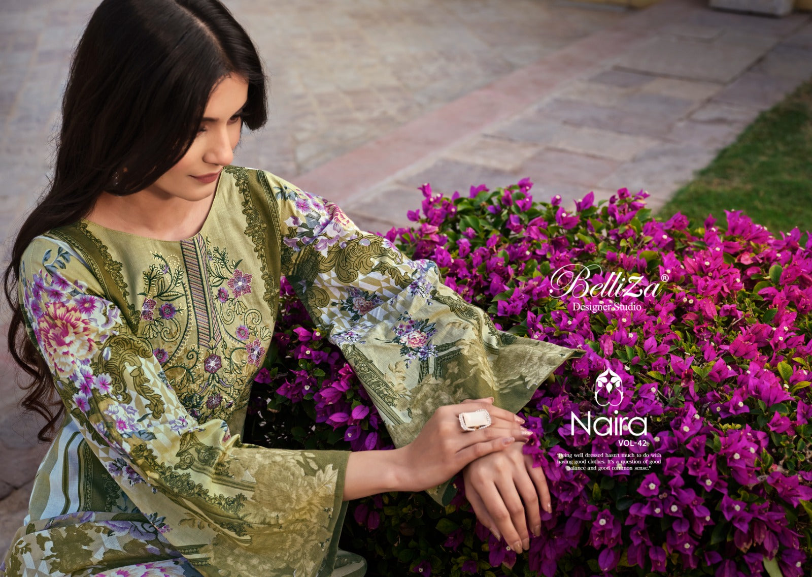 Naira Vol 42 Belliza Designer Studio Cotton Karachi Salwar Suits