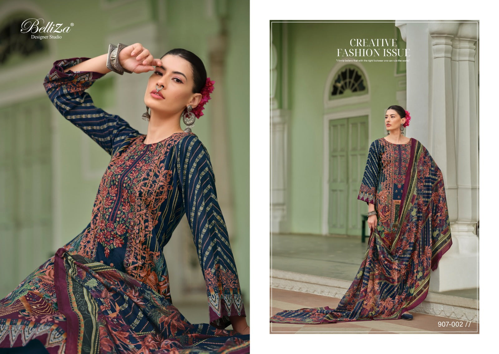 Naira Vol 47 Belliza Designer Studio Cotton Karachi Salwar Suits
