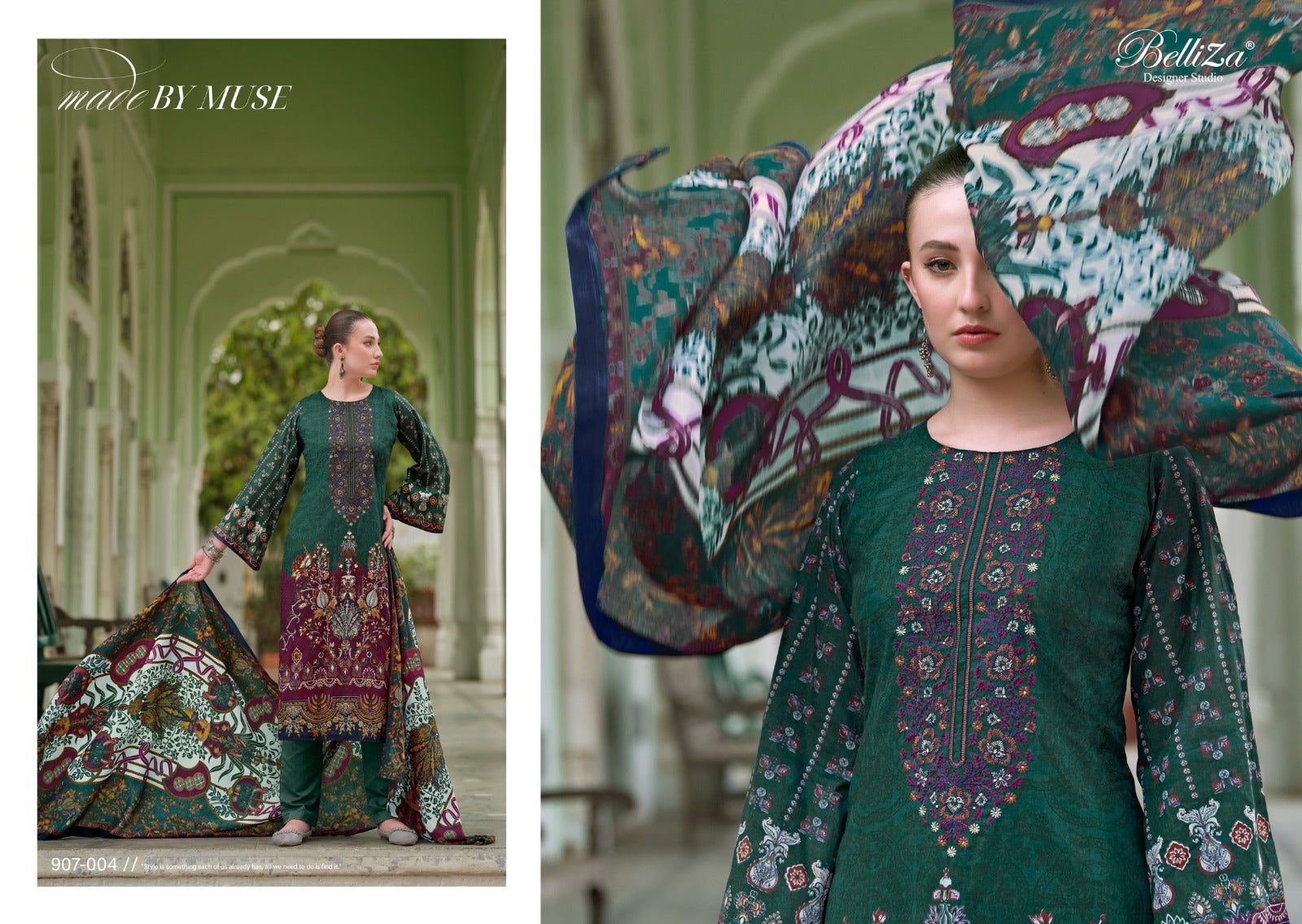 Naira Vol 47 Belliza Designer Studio Cotton Karachi Salwar Suits