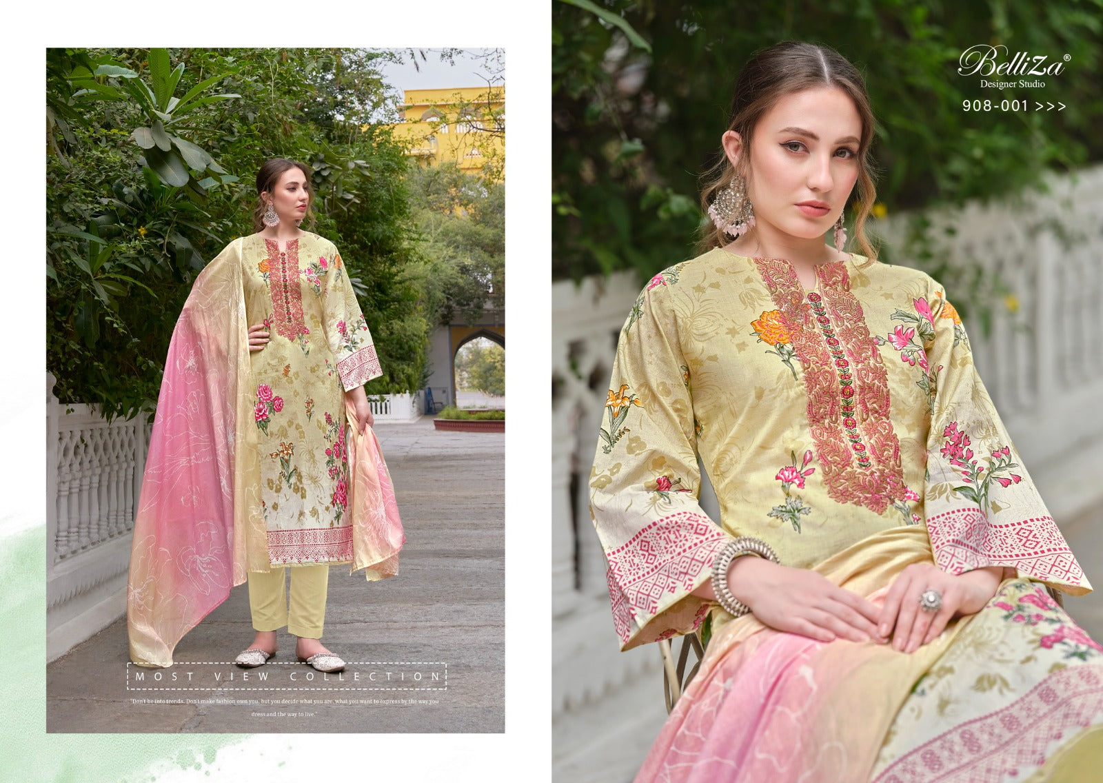 Naira Vol 48 Belliza Designer Studio Pure Cotton Karachi Salwar Suits