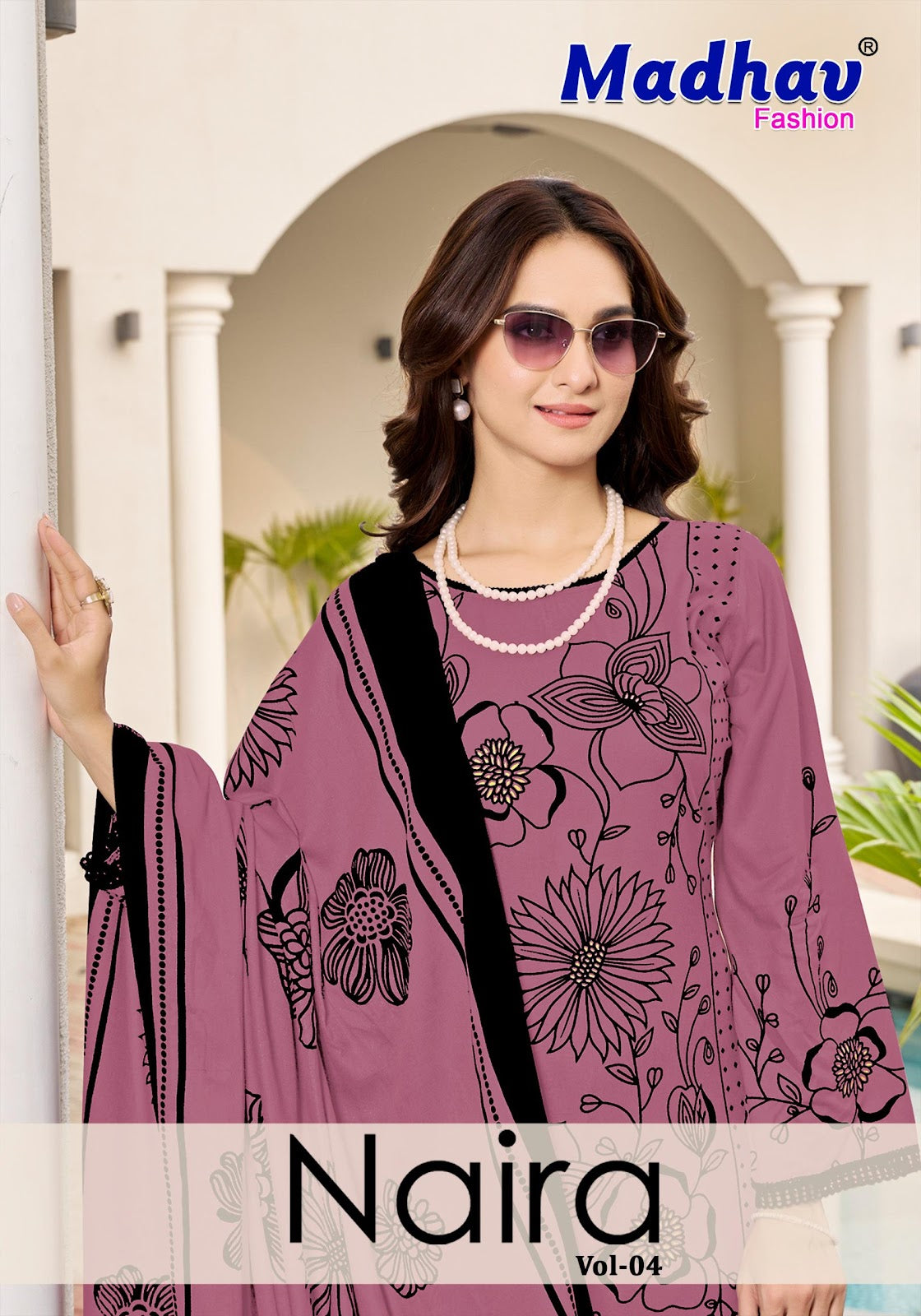 Naira Vol 4 Madhav Fashion Rayon Karachi Salwar Suits Wholesaler Ahmedabad